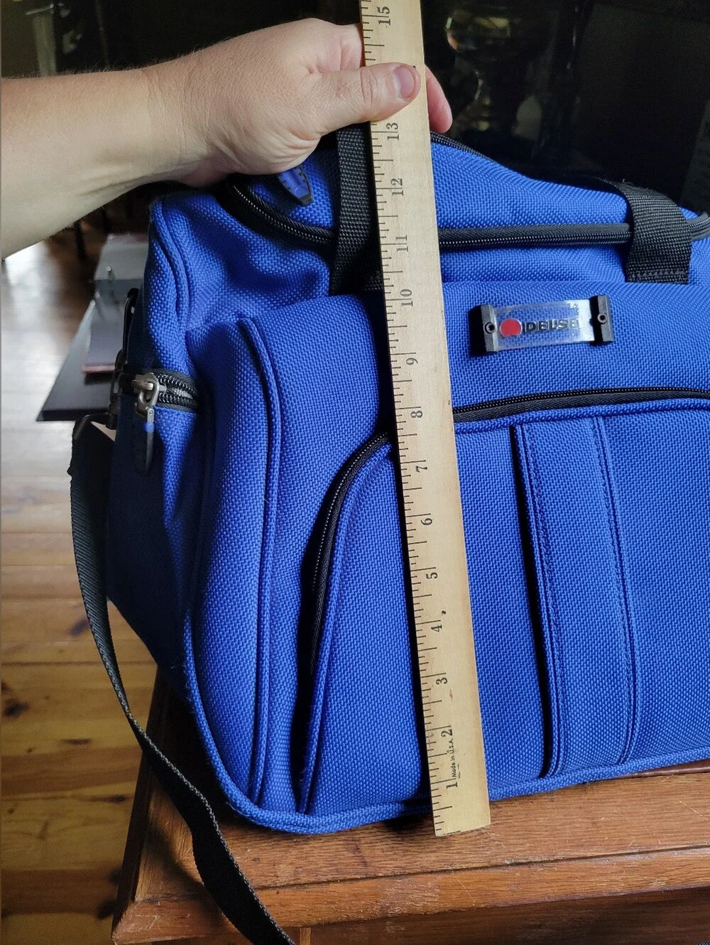 Delsey Carry-On Blue Weekender Travel Overnight Bag Shoulder Strap